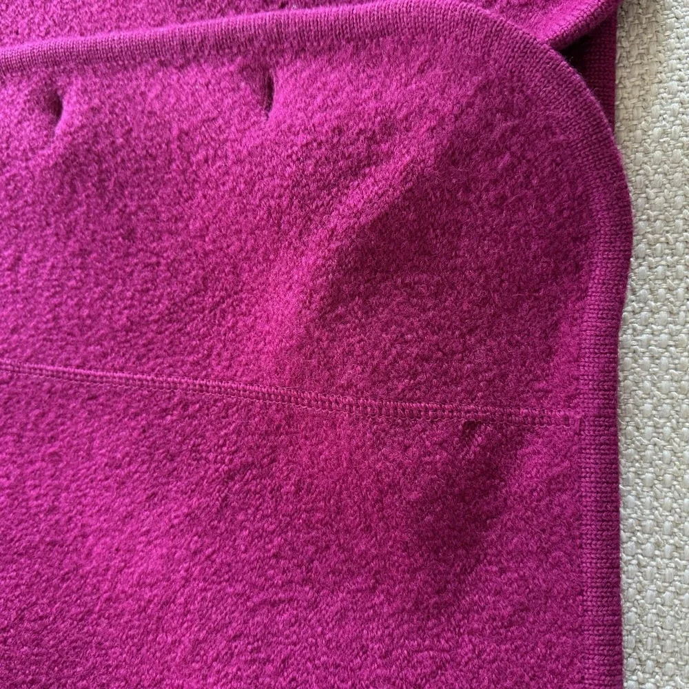 Pendleton Cardigan Size L Magenta Sweater Pure Virgin Wool Made In Hong Kong - Picture 8 of 12